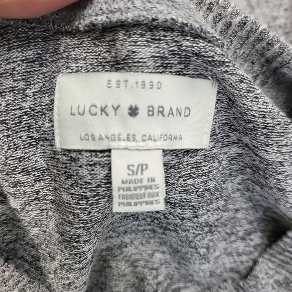 Lucky Brand Gray Space Dye Lightweight Sweater Sz S - Picture 6 of 12